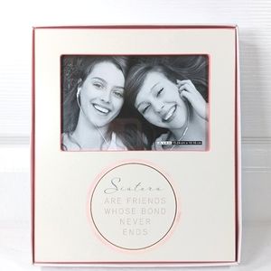 NWT Sisters Photo Frame Picture Wall Decor Cream Pink